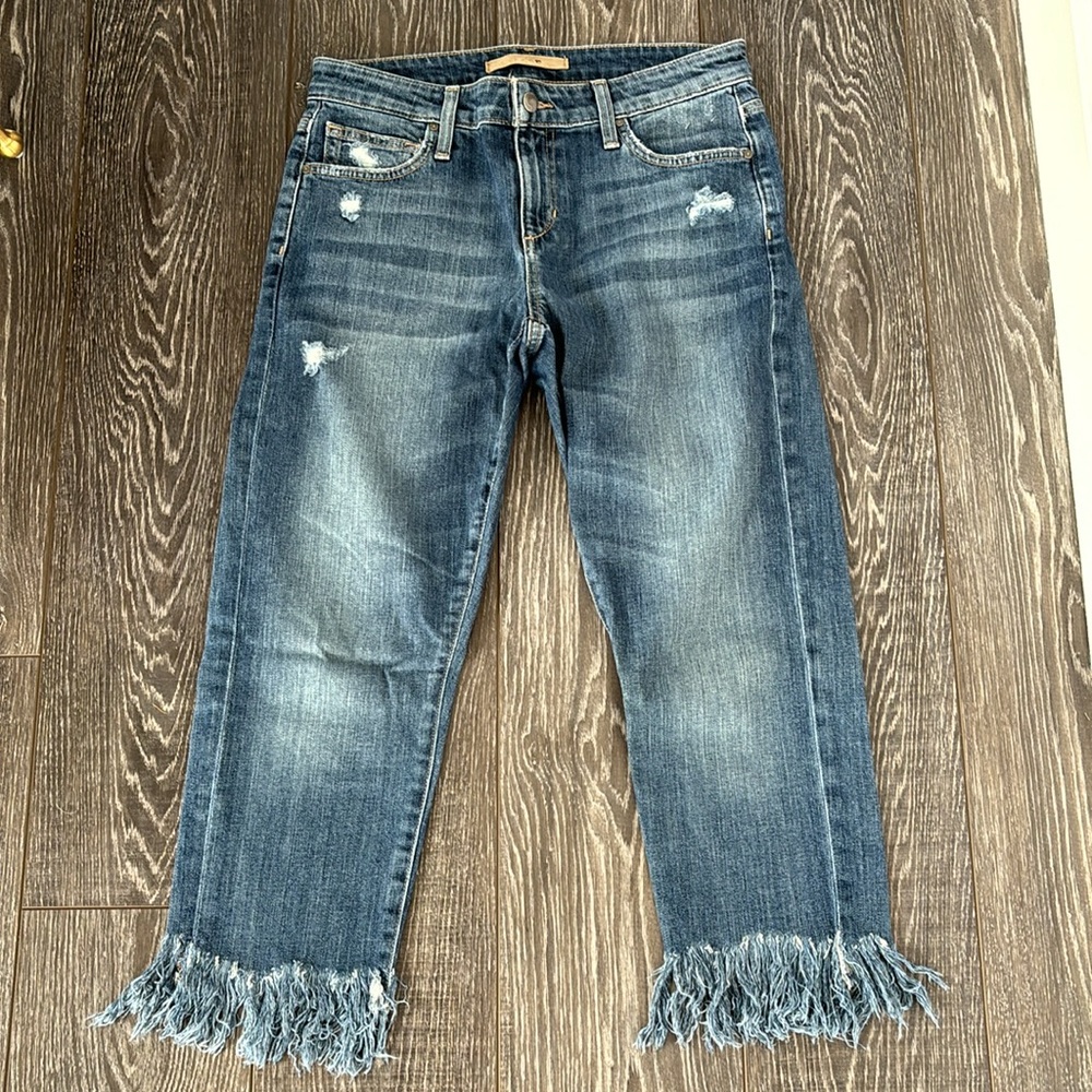 Joe’s Ex-Lover Crop Jeans Frayed Fringe 27 LIKE NEW!